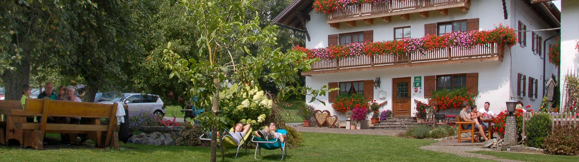Gartenansicht Ferienhof Altmann